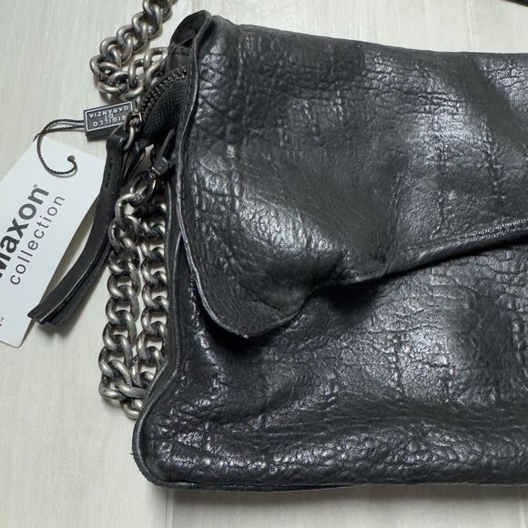 Maxon Collection Black Leather Crossbody Bag - Picture 2 of 7